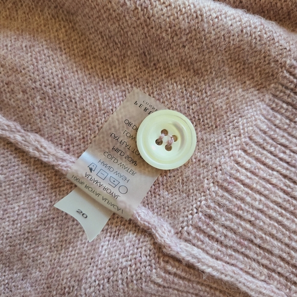 Alpaca Collection Women’s Long Knit Cardigan Sweater Pockets Peruvian Size M - Picture 6 of 6